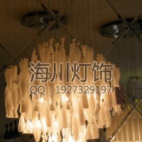 工厂定制台湾玻璃水晶吊灯 现代玻璃片吊灯