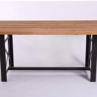 复古做旧实木书桌铁艺办公桌餐桌工作台规格铁艺黑色长桌实木定做