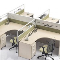 职员办公家具4人屏风工作位 员工卡位 现代组合办公桌隔断带边